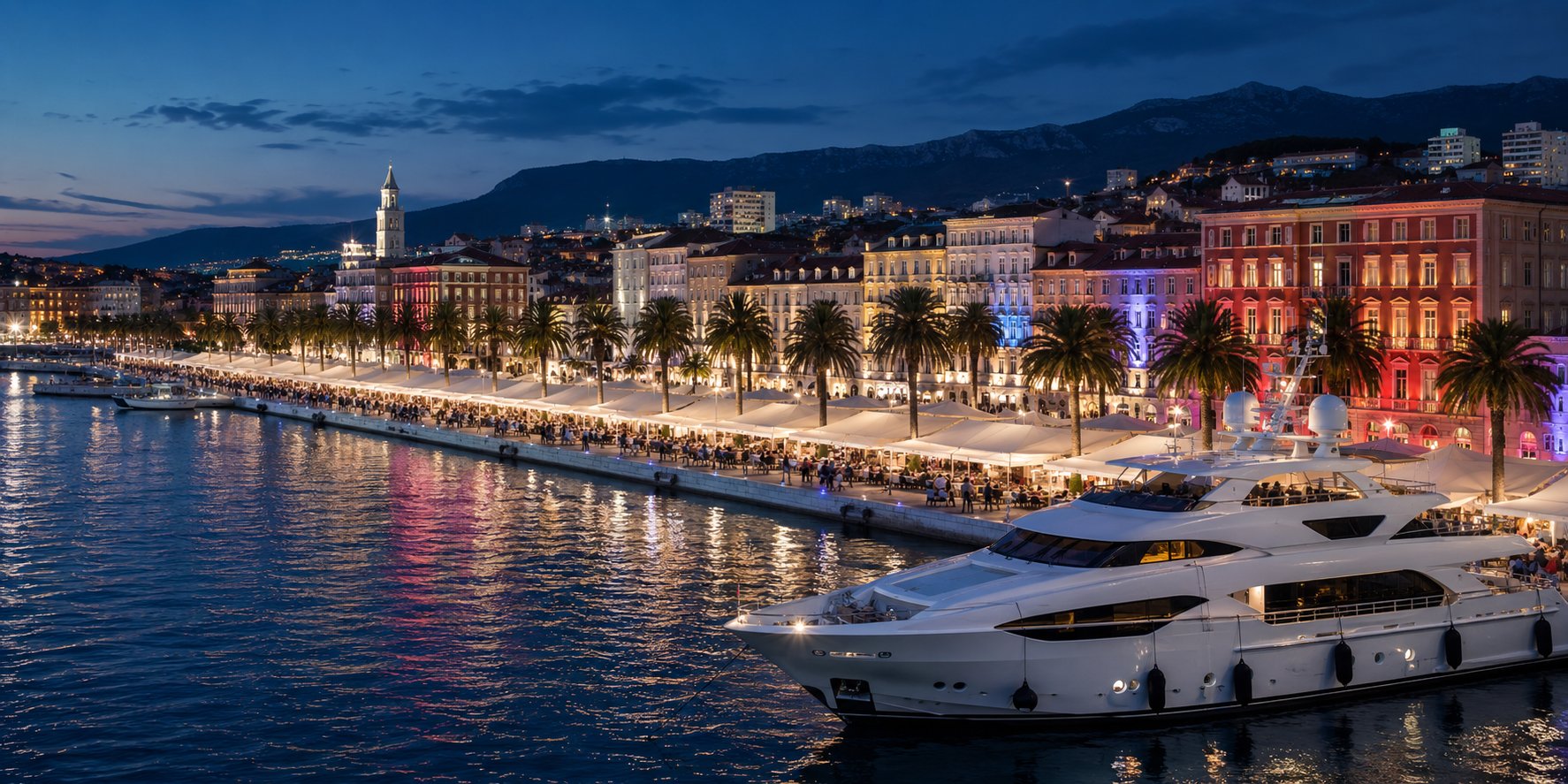 Split Riva by night